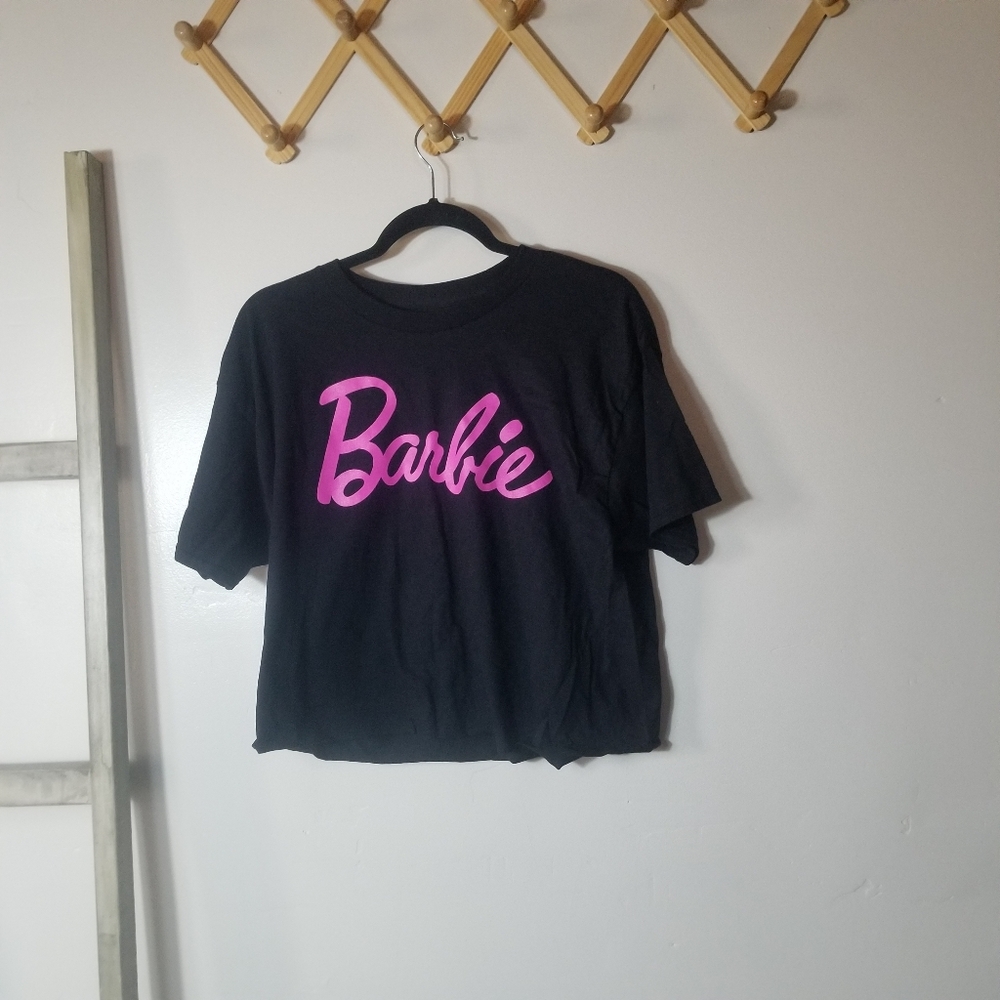 NWOT BARBIE WOMEN'S CROPPED TEE SIZE LARGE